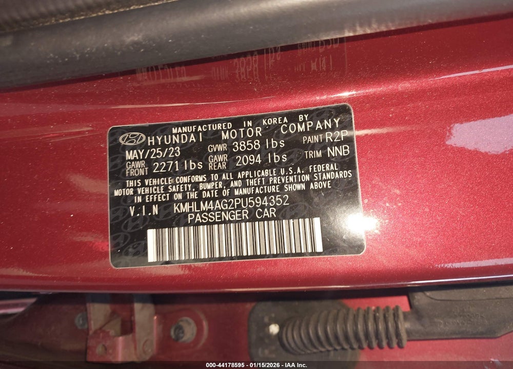 2023 HYUNDAI ELANTRA SEL VIN: KMHLM4AG2PU594352