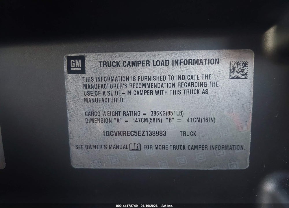 2014 CHEVROLET SILVERADO 1500 1LT VIN: 1GCVKREC5EZ138983