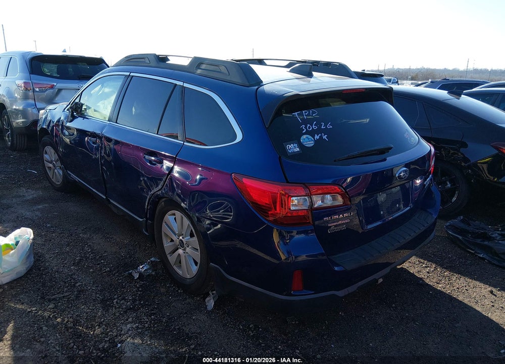 2017 SUBARU OUTBACK 2.5I PREMIUM VIN: 4S4BSAHC3H3372395