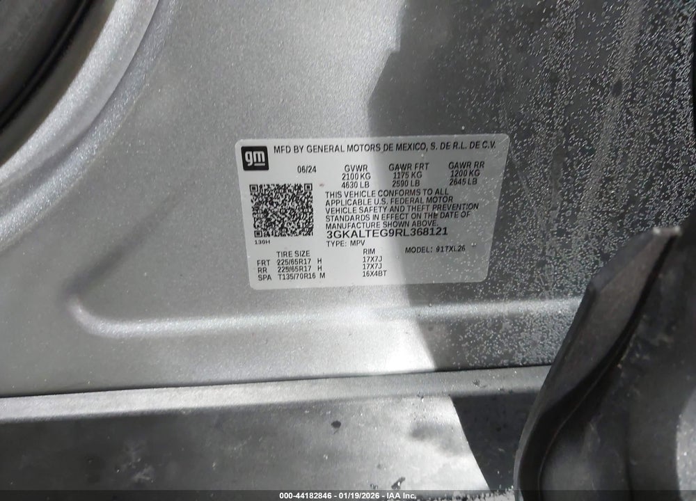 2024 GMC TERRAIN AWD SLE VIN: 3GKALTEG9RL368121