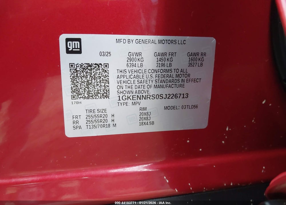2025 GMC ACADIA AWD ELEVATION VIN: 1GKENNRS0SJ226713