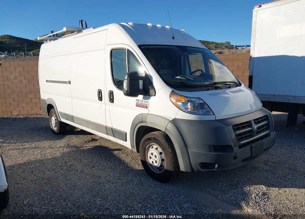 2018 RAM PROMASTER 2500 HIGH ROOF 159 WB VIN: 3C6TRVDG4JE105521