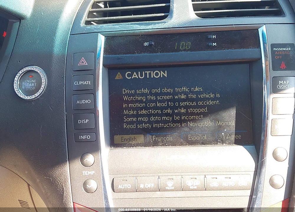 2007 LEXUS ES 350 VIN: JTHBJ46G072043817