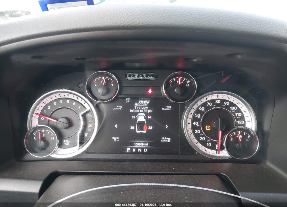 2019 RAM 1500 CLASSIC BIG HORN  4X4 5'7 BOX VIN: 1C6RR7LT6KS707906