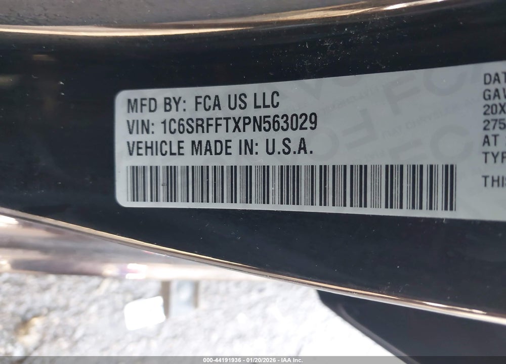 2023 RAM 1500 BIG HORN  4X4 5'7 BOX VIN: 1C6SRFFTXPN563029