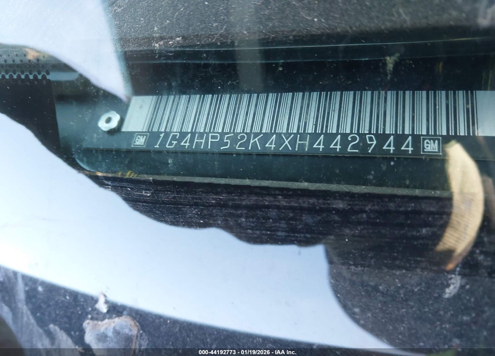 1999 BUICK LESABRE CUSTOM VIN: 1G4HP52K4XH442944