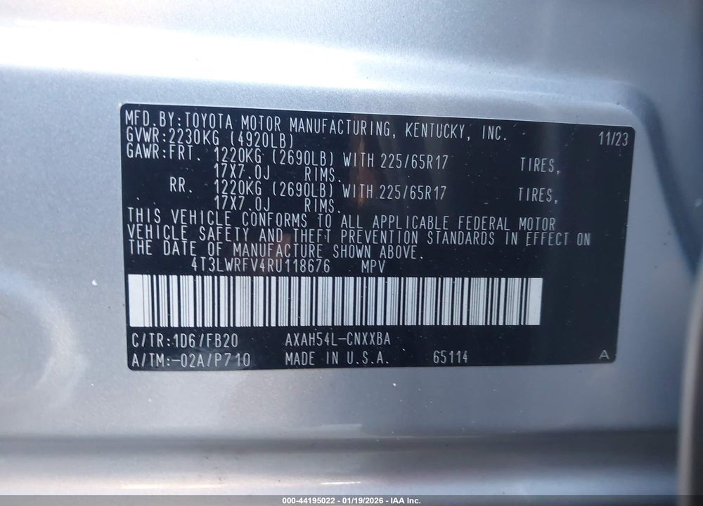2024 TOYOTA RAV4 HYBRID LE VIN: 4T3LWRFV4RU118676