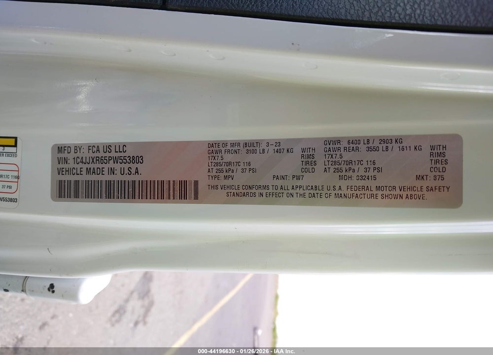 2023 JEEP WRANGLER 4XE RUBICON 4X4 VIN: 1C4JJXR65PW553803