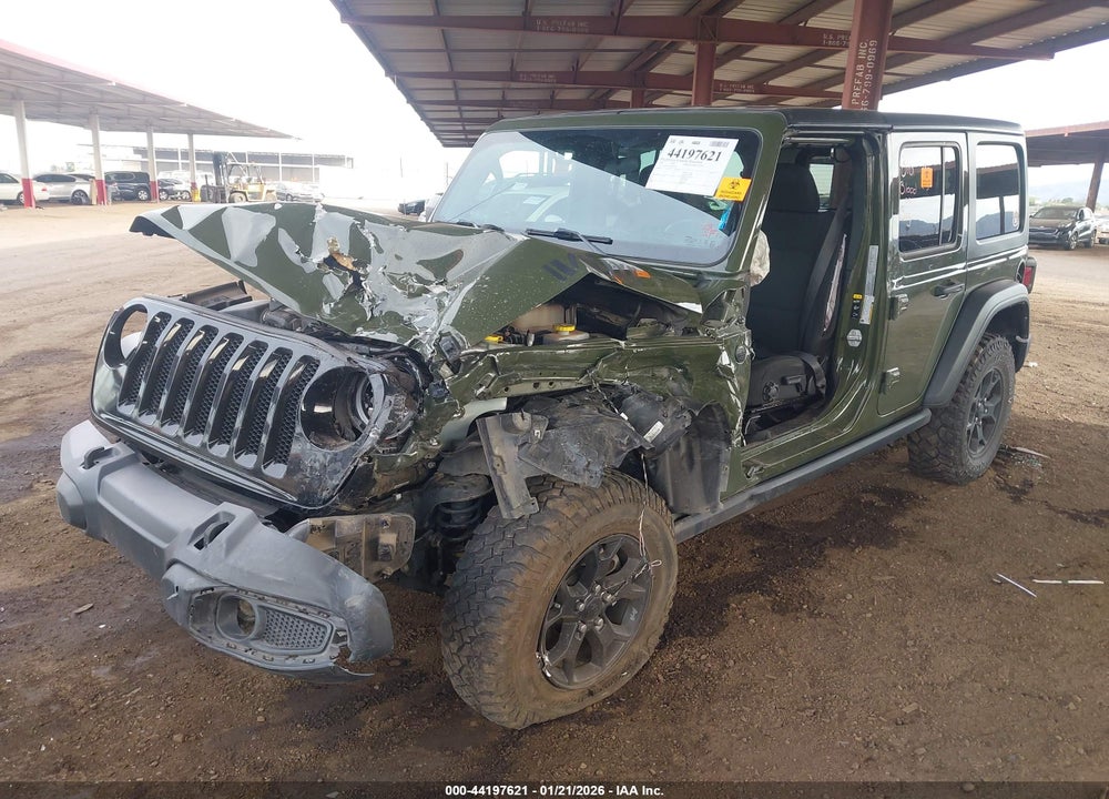 2021 JEEP WRANGLER UNLIMITED WILLYS 4X4 VIN: 1C4HJXDG2MW855785