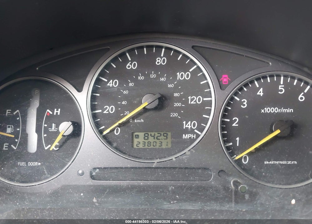 2002 SUBARU IMPREZA WRX VIN: JF1GD296X2H518035