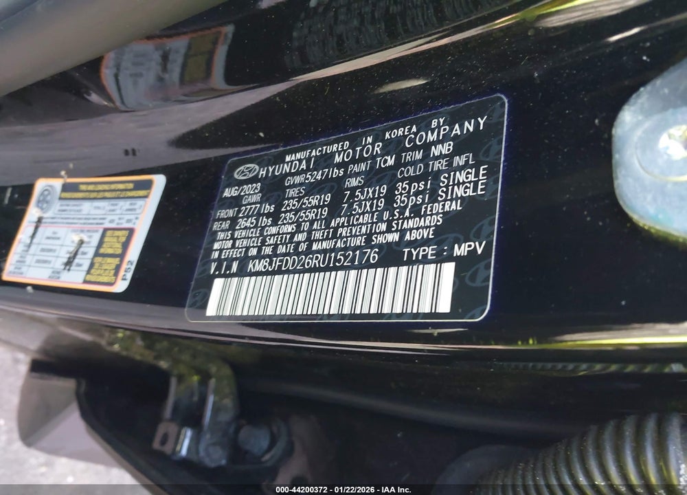2024 HYUNDAI TUCSON PLUG-IN HYBRID LIMITED VIN: KM8JFDD26RU152176