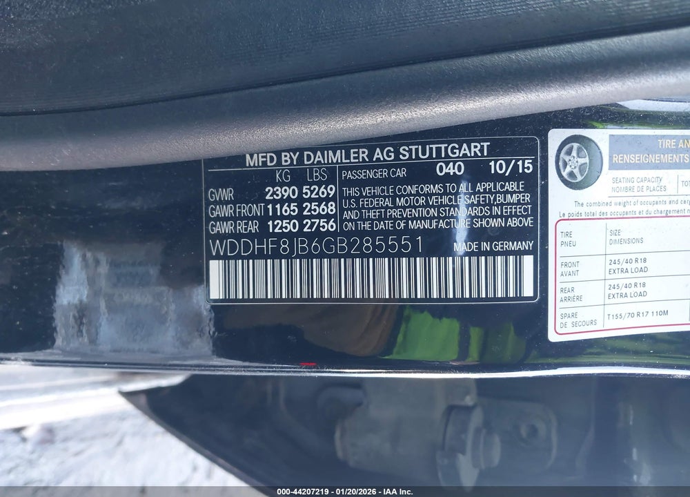 2016 MERCEDES-BENZ E 350 4MATIC VIN: WDDHF8JB6GB285551