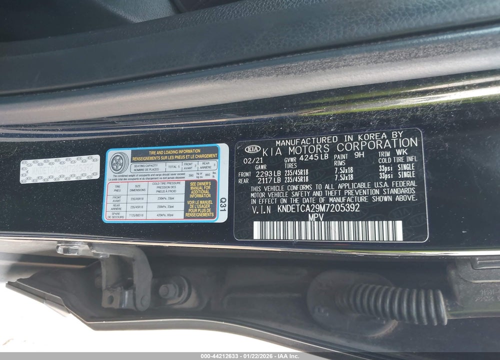2021 KIA SELTOS SX TURBO VIN: KNDETCA29M7205392