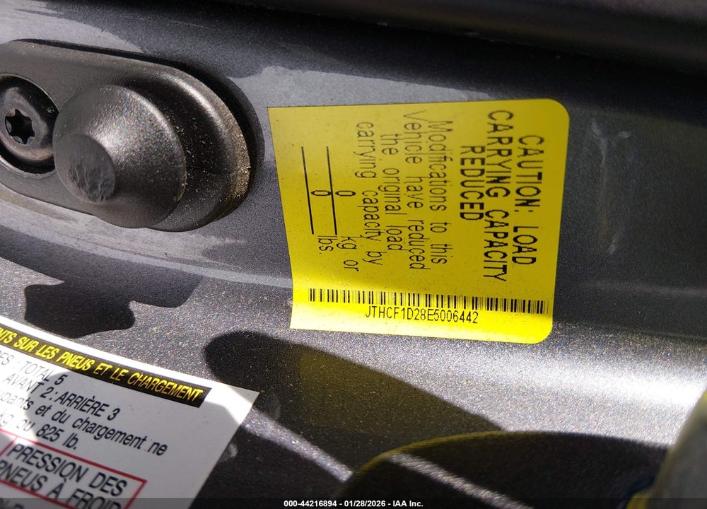 2014 LEXUS IS 250 VIN: JTHCF1D28E5006442