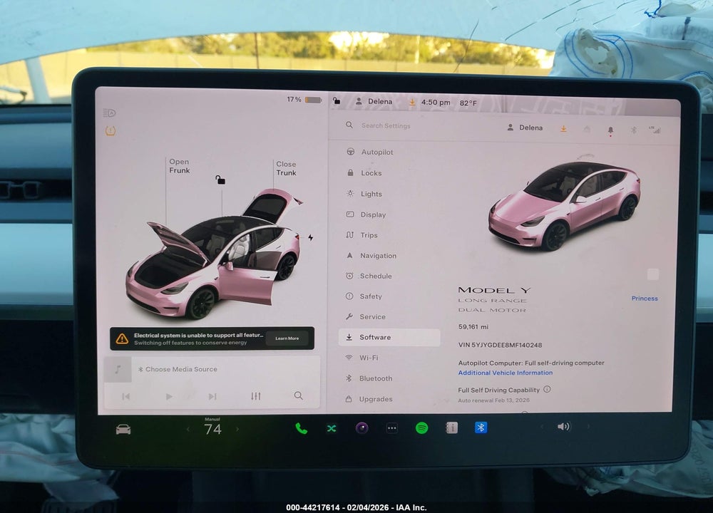 2021 TESLA MODEL Y LONG RANGE DUAL MOTOR ALL-WHEEL DRIVE VIN: 5YJYGDEE8MF140248