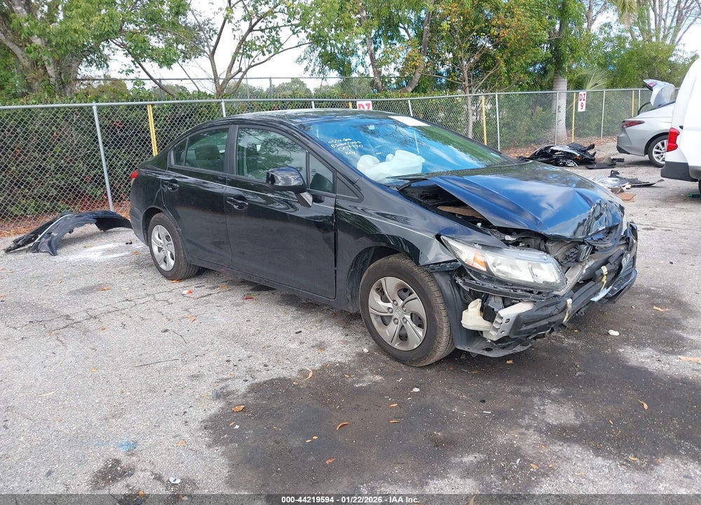 2013 HONDA CIVIC LX VIN: 19XFB2F54DE007470