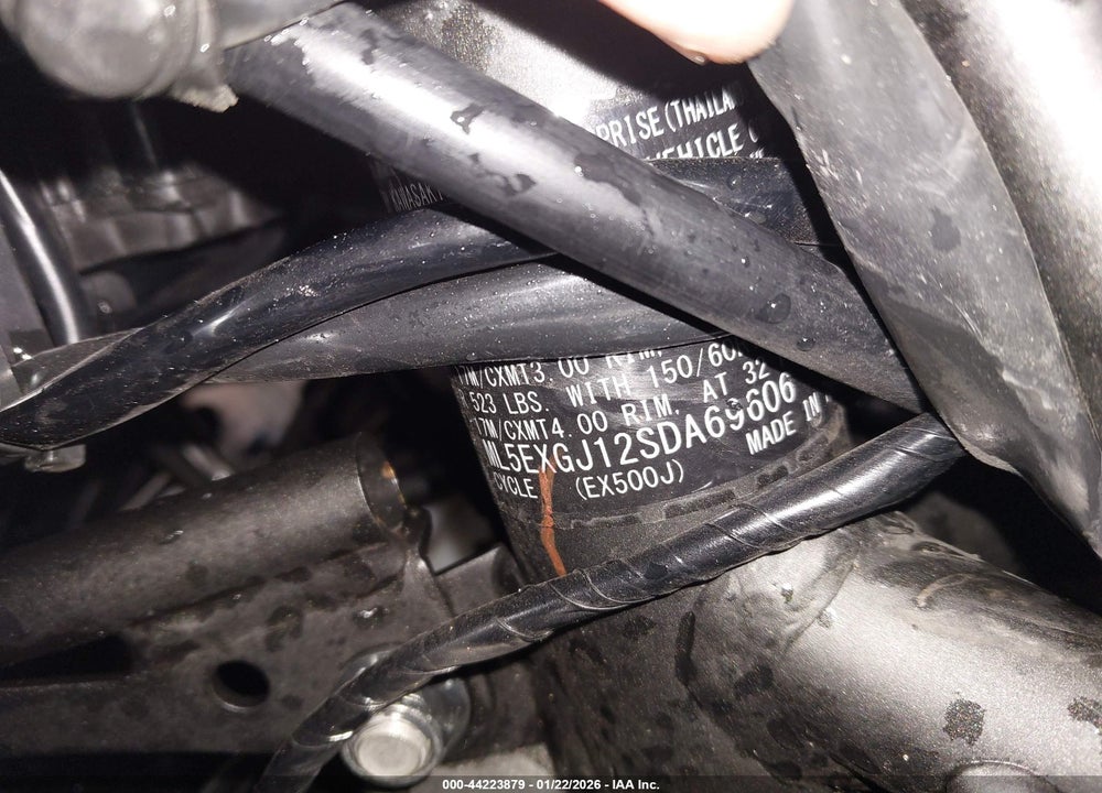 2025 KAWASAKI EX500 A/B VIN: ML5EXGJ12SDA69606