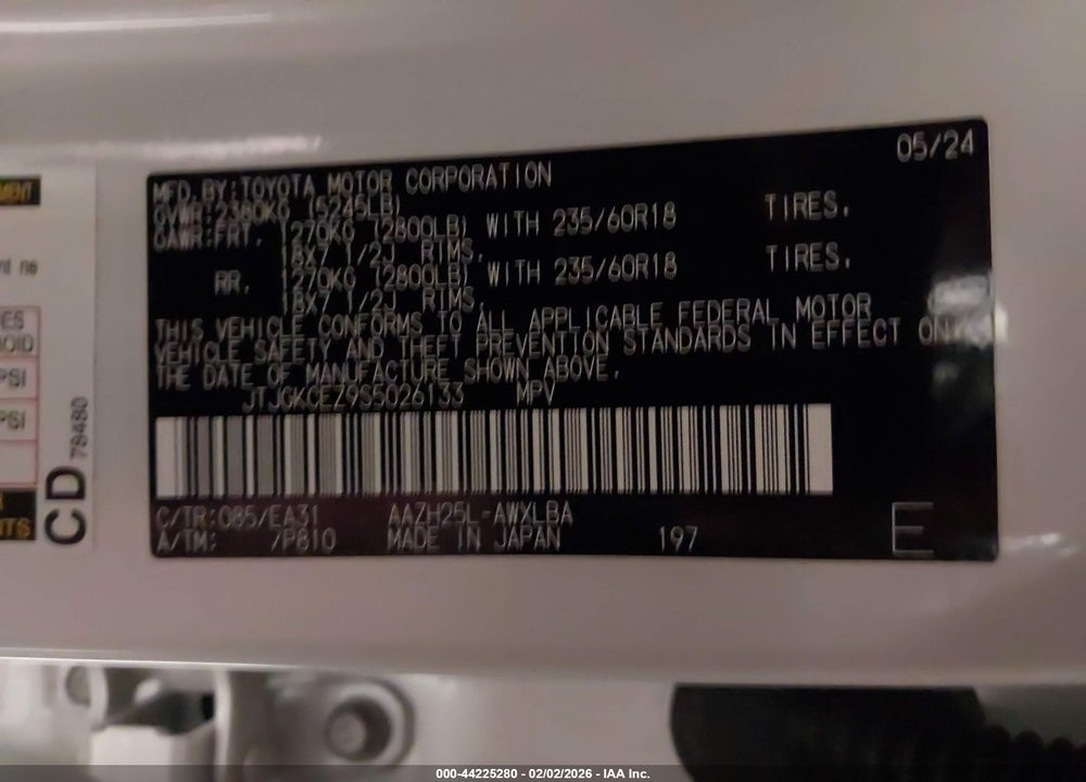 2025 LEXUS NX 350H PREMIUM VIN: JTJGKCEZ9S5026133