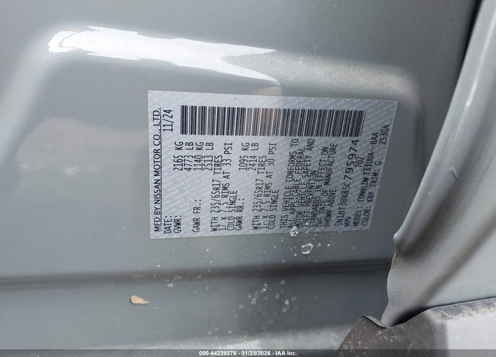 2025 NISSAN ROGUE ROCK CREEK VIN: 5N1BT3BB8SC795974