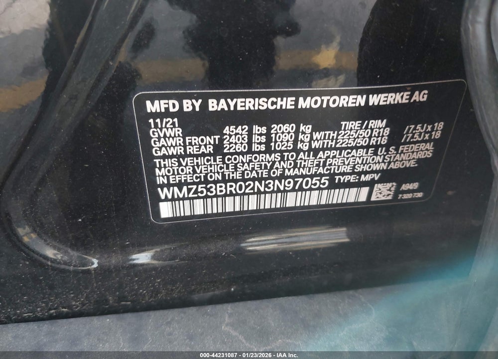 2022 MINI COUNTRYMAN COOPER S VIN: WMZ53BR02N3N97055