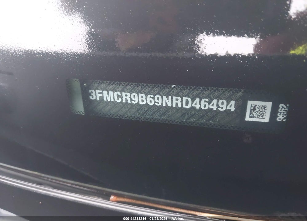 2022 FORD BRONCO SPORT BIG BEND VIN: 3FMCR9B69NRD46494