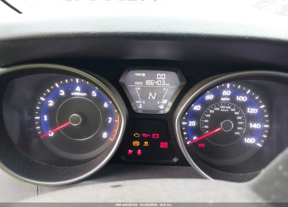 2012 HYUNDAI ELANTRA GLS VIN: 5NPDH4AE3CH091655