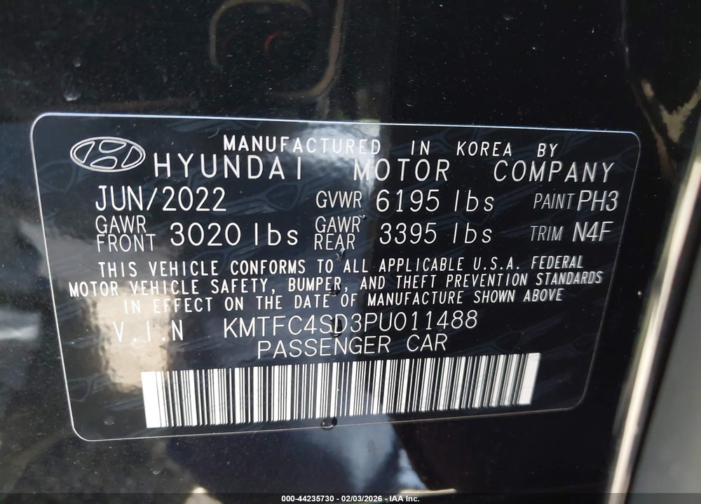 2023 GENESIS G90 3.5T E-SC AWD VIN: KMTFC4SD3PU011488