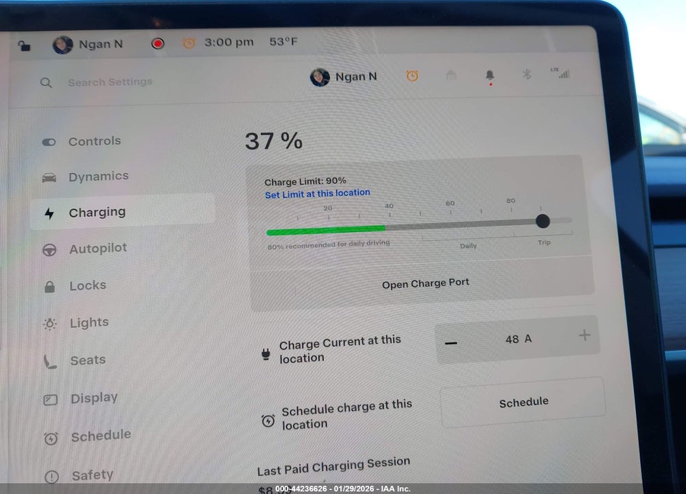 2024 TESLA MODEL Y LONG RANGE DUAL MOTOR ALL-WHEEL DRIVE VIN: 7SAYGDEEXRA323125