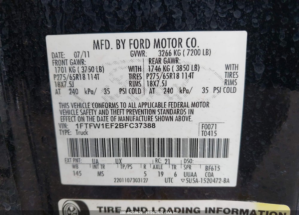 2014 FORD F-150 XLT VIN: 1FTFW1CF4EKE84863