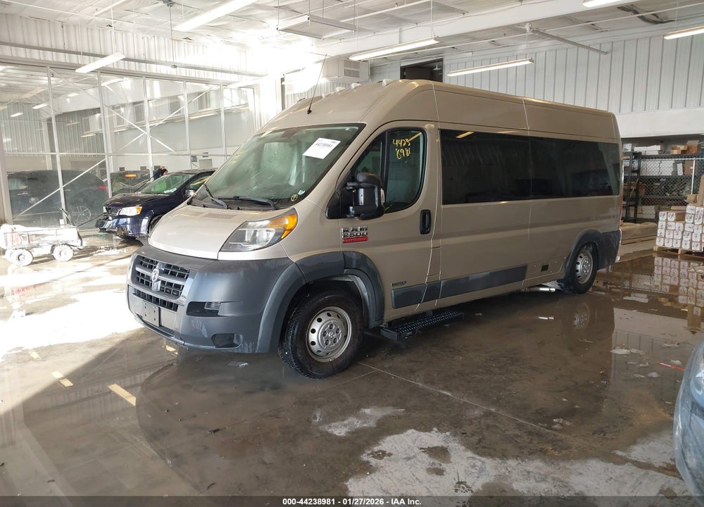 2016 RAM PROMASTER 2500 WINDOW VAN HIGH ROOF VIN: 3C6TRVPG4GE128527
