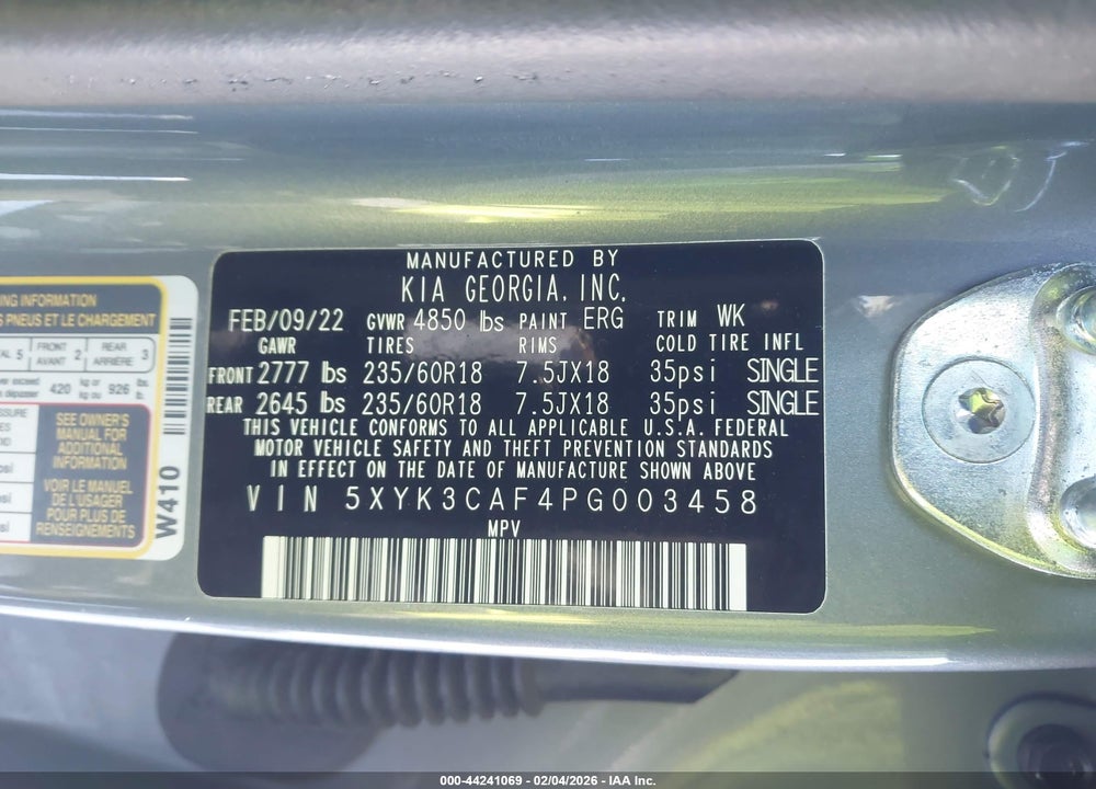 2023 KIA SPORTAGE EX VIN: 5XYK3CAF4PG003458