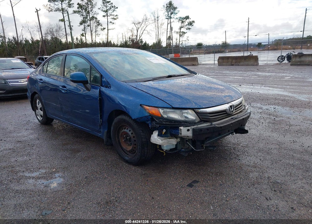 2012 HONDA CIVIC LX VIN: 19XFB2F50CE067017