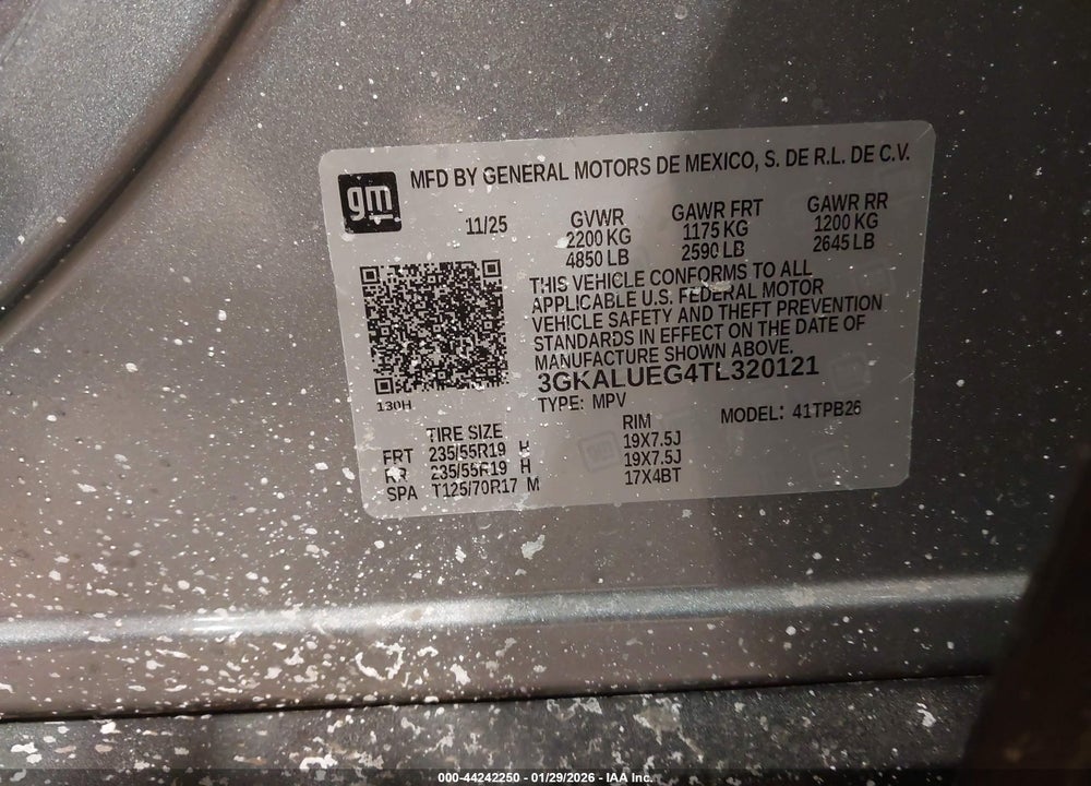 2026 GMC TERRAIN AWD ELEVATION VIN: 3GKALUEG4TL320121