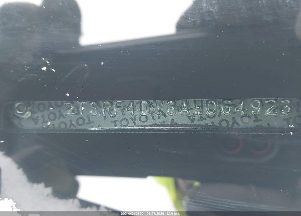 2010 TOYOTA RAV4 SPORT VIN: 2T3RF4DV3AW064923