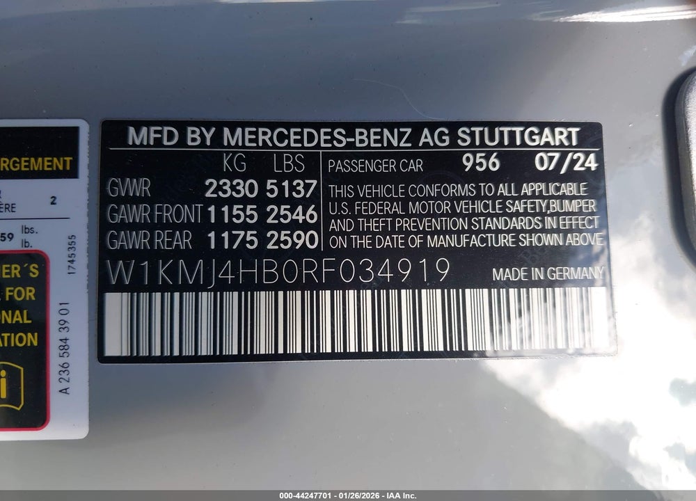 2024 MERCEDES-BENZ CLE 300 4MATIC VIN: W1KMJ4HB0RF034919