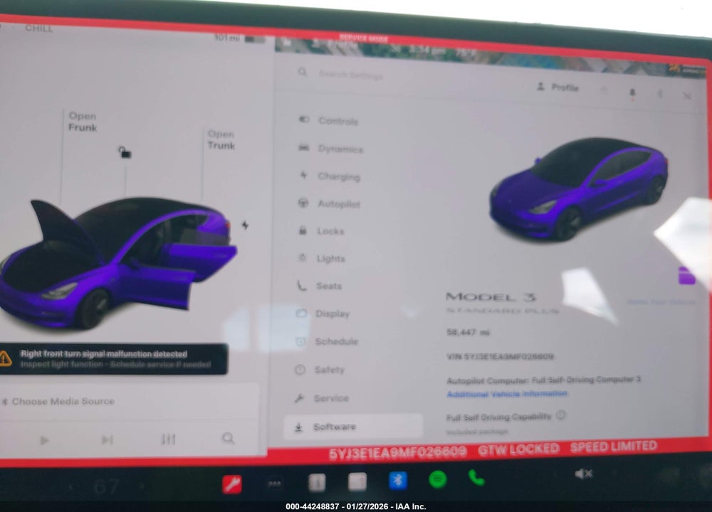 2021 TESLA MODEL 3 STANDARD RANGE PLUS REAR-WHEEL DRIVE VIN: 5YJ3E1EA9MF026609