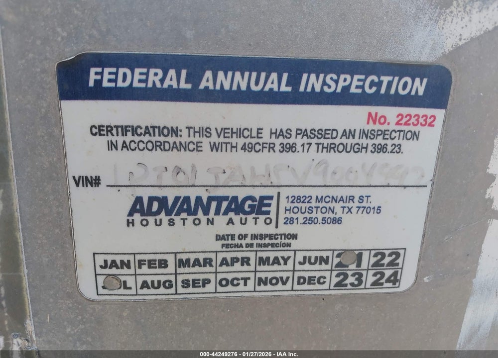 1997 TRAILMOBILE --- VIN: 1PT01JAH5V9004992