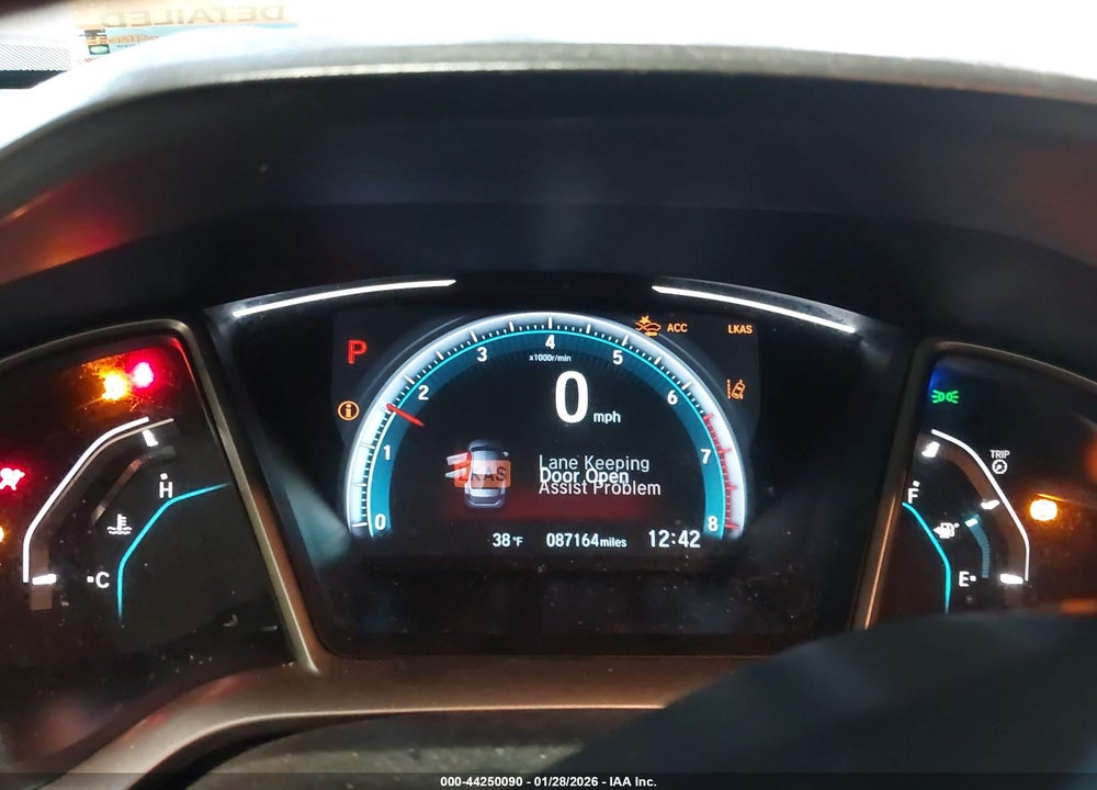 2020 HONDA CIVIC EX VIN: 19XFC1F32LE020626