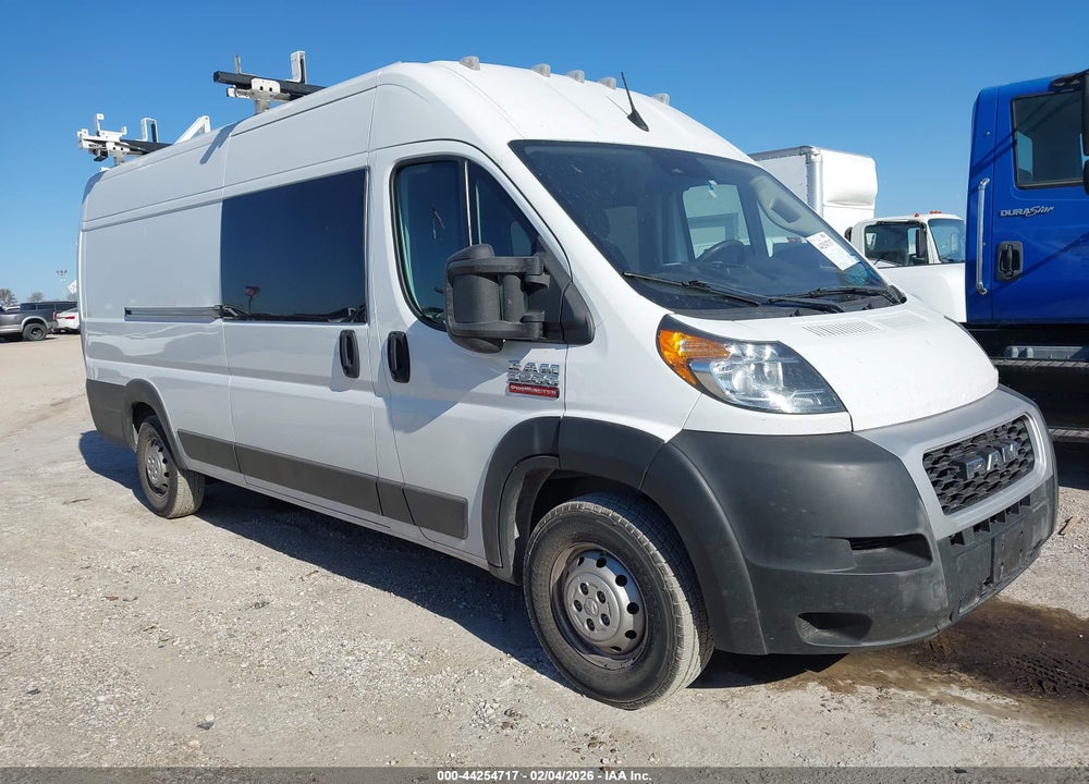 2022 RAM PROMASTER 3500 CARGO VAN HIGH ROOF 159 WB EXT VIN: 3C6MRVJG3NE120607