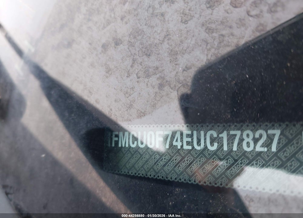 2014 FORD ESCAPE S VIN: 1FMCU0F74EUC17827