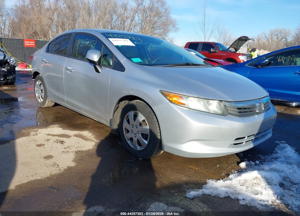 2012 HONDA CIVIC LX VIN: 19XFB2F57CE310340