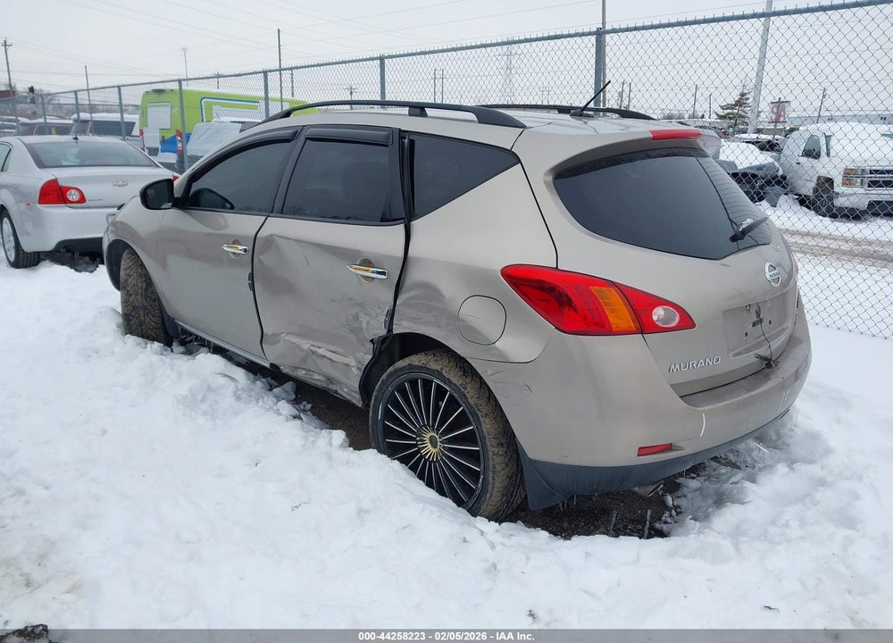 2009 NISSAN MURANO S VIN: JN8AZ18W49W157182