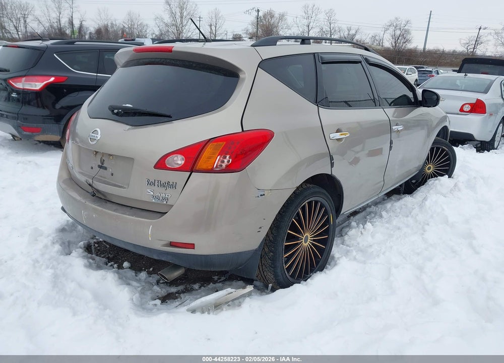2009 NISSAN MURANO S VIN: JN8AZ18W49W157182