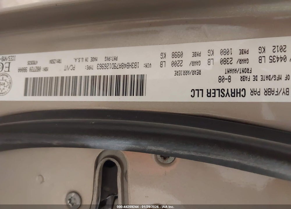 2009 DODGE CALIBER SXT VIN: 1B3HB48A79D126963