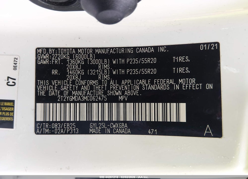 2021 LEXUS RX 450H F SPORT HANDLING VIN: 2T2YGMDA3MC062475