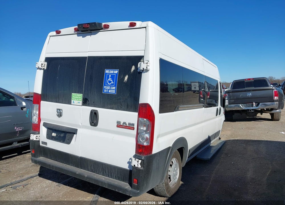 2021 RAM PROMASTER 2500 WINDOW VAN HIGH ROOF 159 WB VIN: 3C6LRVPG3ME538683