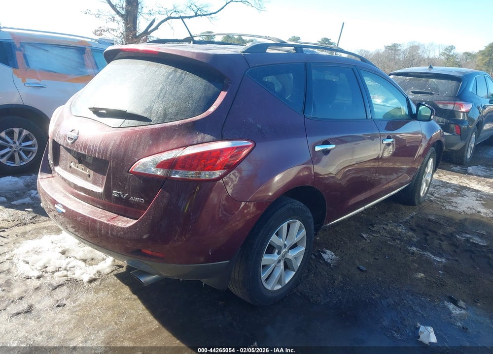 2012 NISSAN MURANO SV VIN: JN8AZ1MW3CW210631