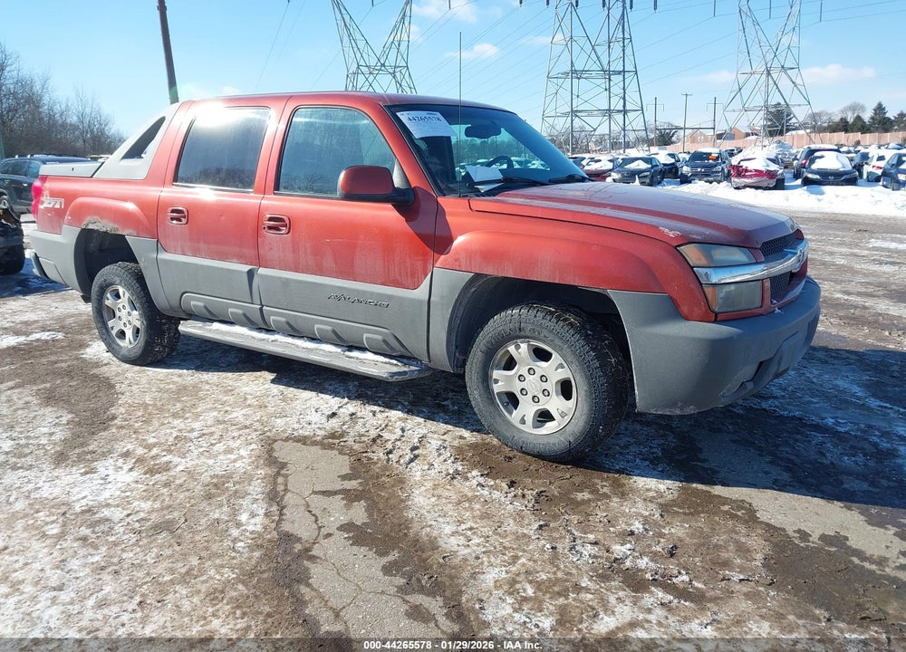 2002 CHEVROLET AVALANCHE 1500 VIN: 3GNEK13T82G180152