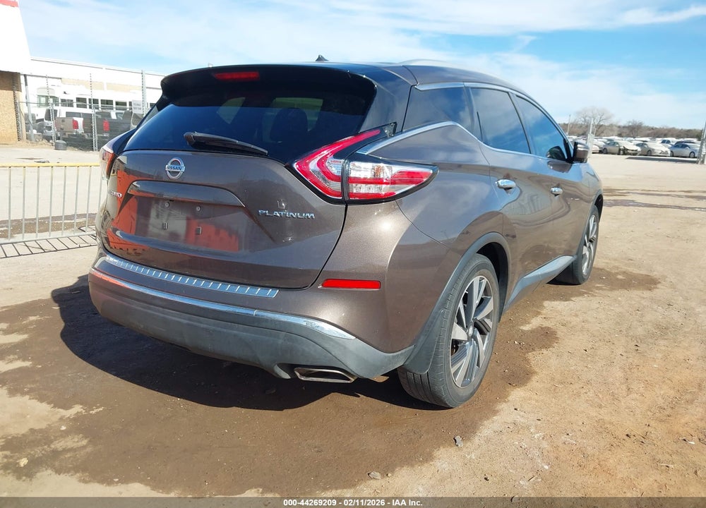 2015 NISSAN MURANO PLATINUM VIN: 5N1AZ2MG6FN220988