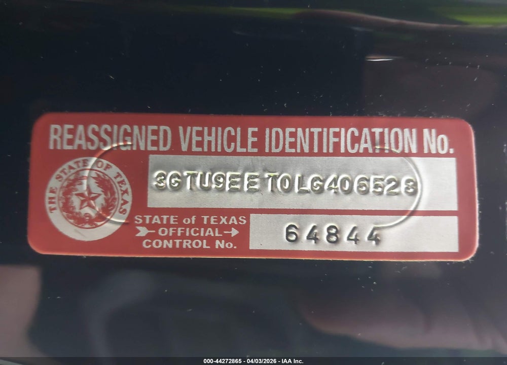 2020 GMC SIERRA 1500 4WD  SHORT BOX AT4 VIN: 3GTU9EET0LG406528